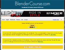 Tablet Screenshot of blendercourse.com